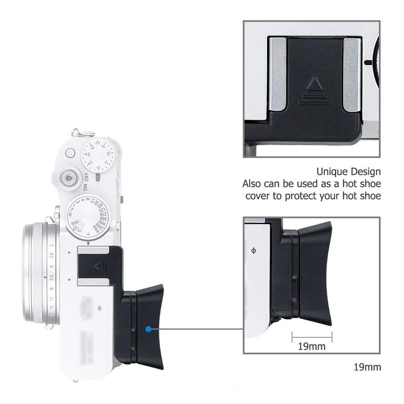 Kiorafoto Soft Silicon Camera Viewfinder Eyecup Eyepiece Eyeshade for Fujifilm Fuji X100VI & X100V Eye Cup Protector (Hot Shoe Mount Installation) - Image 5